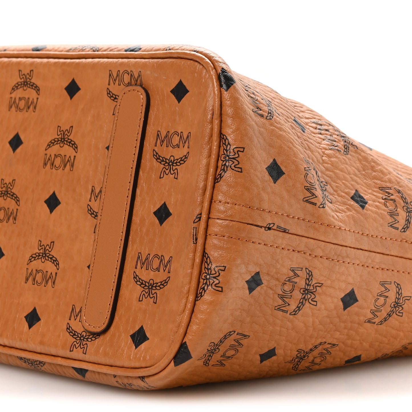 Visetos Medium Anya Top Zip Shopper Tote Cognac