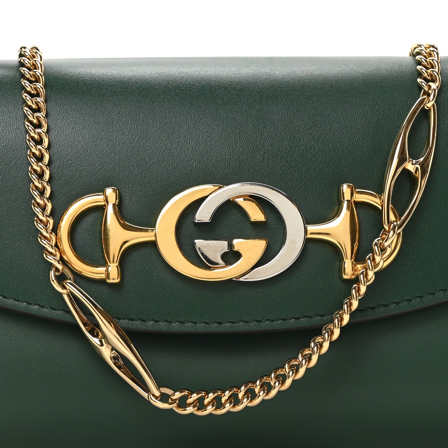 Smooth Calfskin Mini Zumi Shoulder Bag Vintage Green