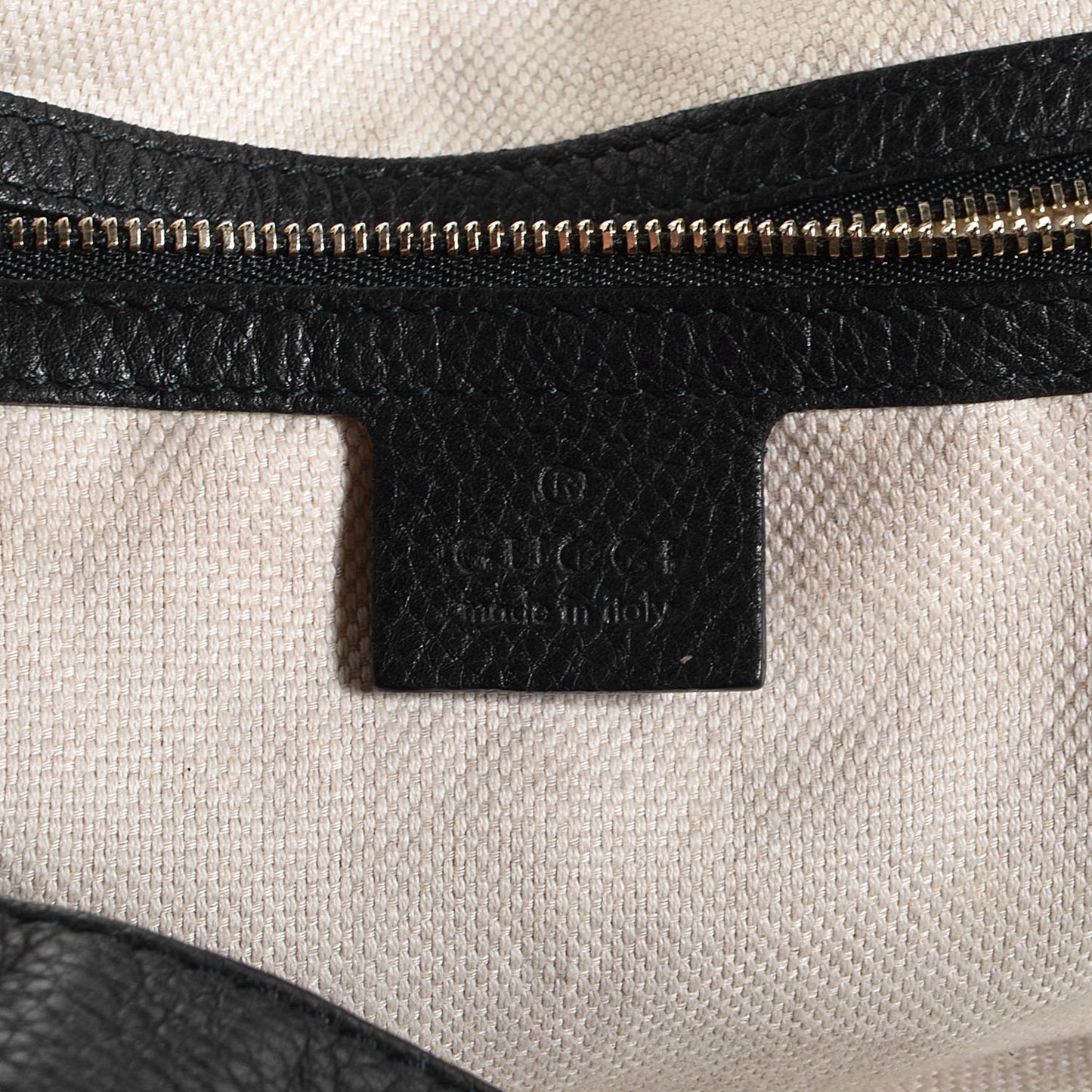 Pebbled Calfskin Large Soho Shoulder Bag Black