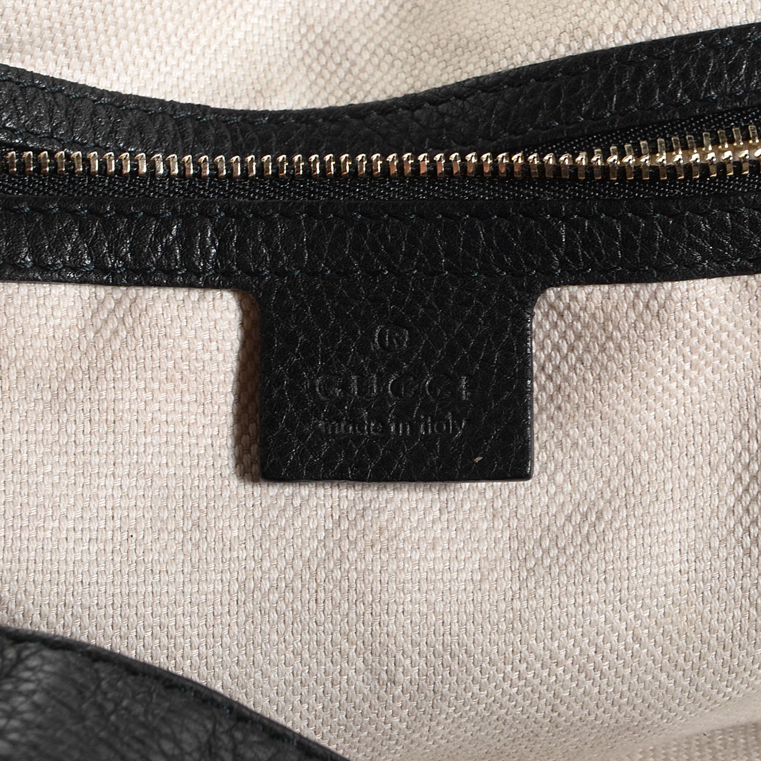 Gucci Pebbled Calfskin Large Soho Shoulder Bag Black 6 of 8