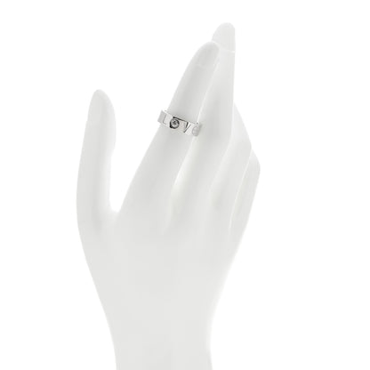 Cartier 18K White Gold Diamond 5.5mm Christmas LOVE Ring 50 5.5 2 of 5