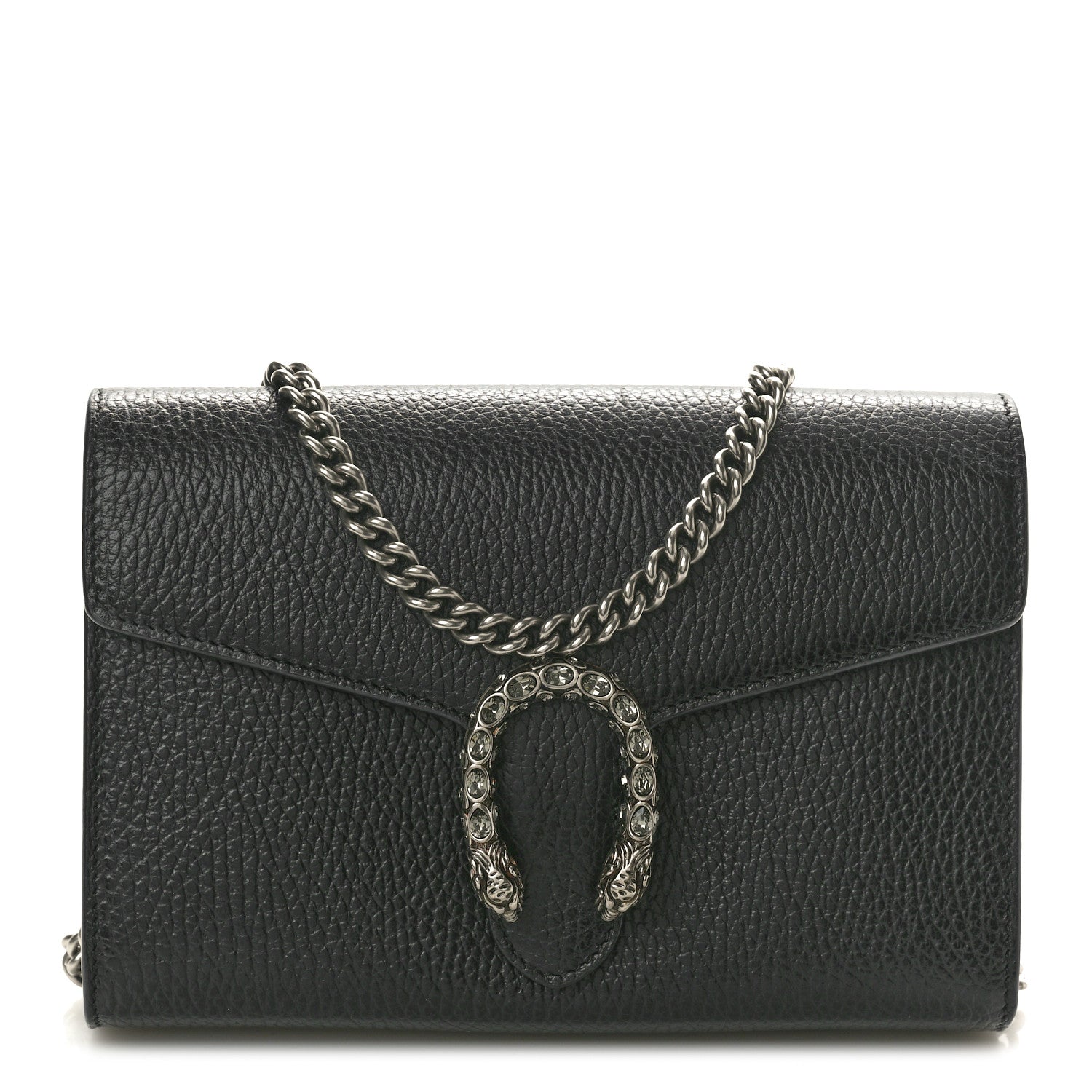 Gucci Calfskin Mini Dionysus Chain Wallet Black 1 of 10