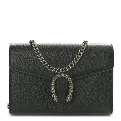 Gucci Calfskin Mini Dionysus Chain Wallet Black 1 of 10