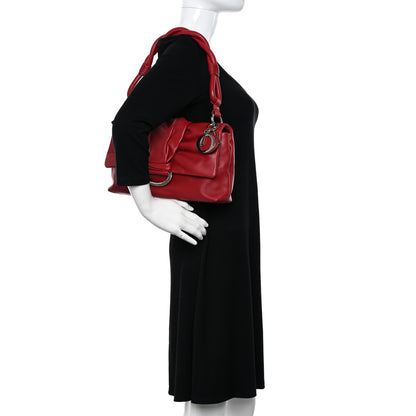Christian Dior Lambskin Small Demi Lune Flap Red 2 of 10