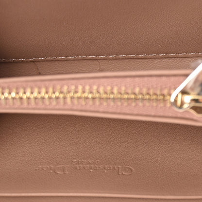 Christian Dior Lambskin Cannage Small Lady Dior Voyageur Coin Purse Rose Des Vents 5 of 7