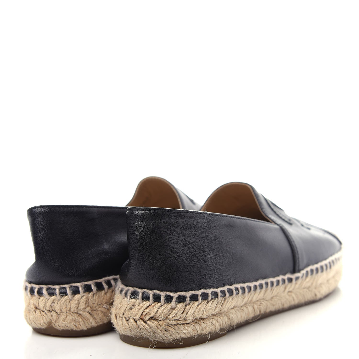 Chanel Lambskin CC Espadrilles 37 Black 4 of 10