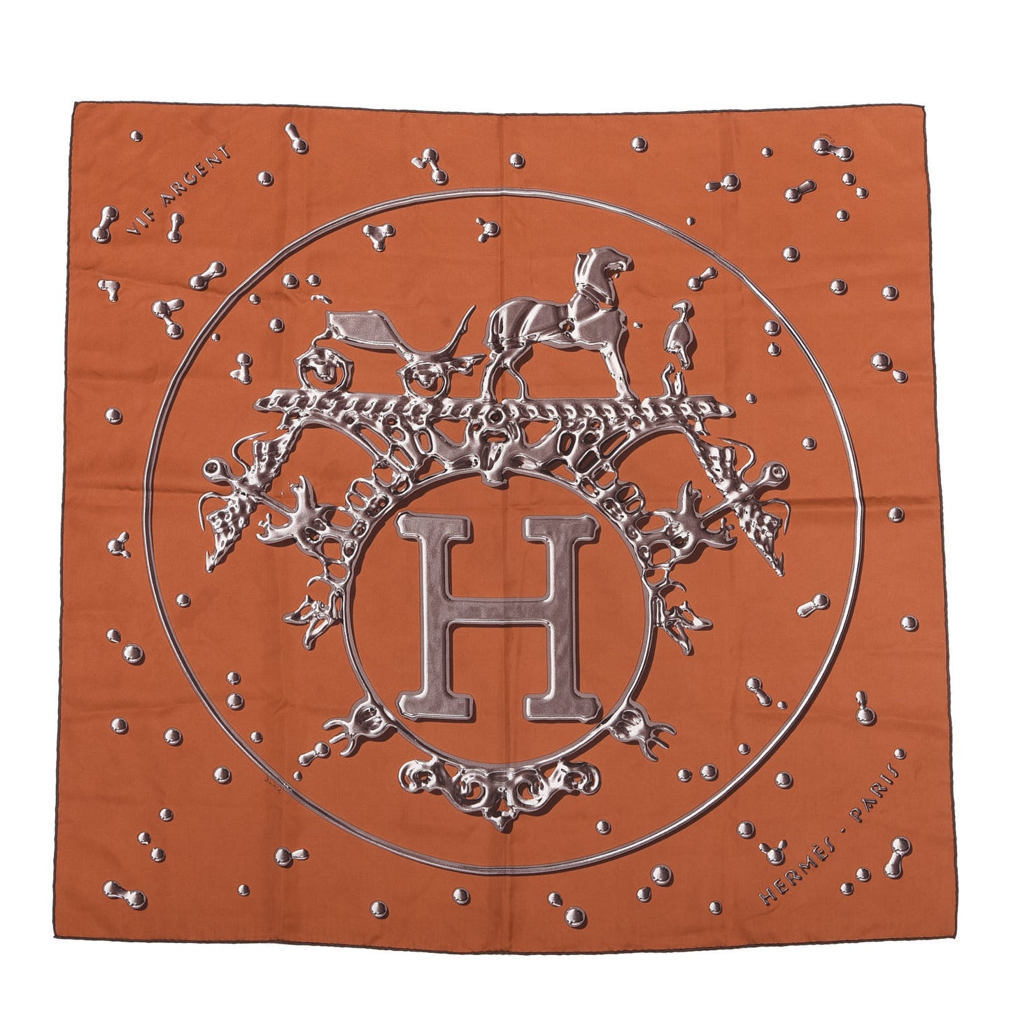Silk Vif Argent Scarf 90 Orange