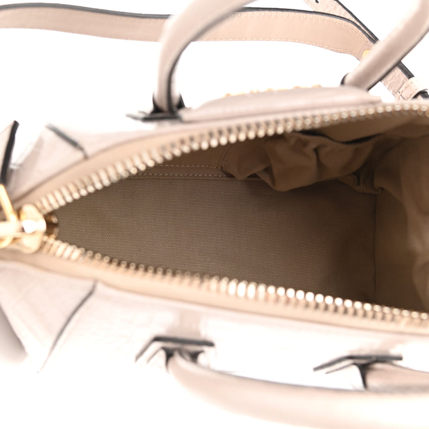 Calfskin Crocodile Embossed Mini Antigona Dune