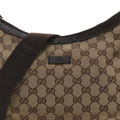 Gucci Monogram Medium Half Moon Hobo Dark Brown 15 of 22