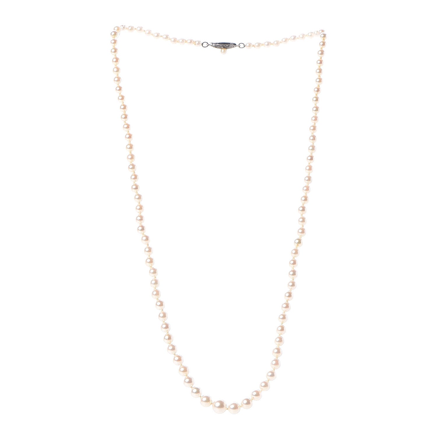 Mikimoto Sterling Silver Akoya Pearl 3.5-7mm Graduated Necklace 3 of 6