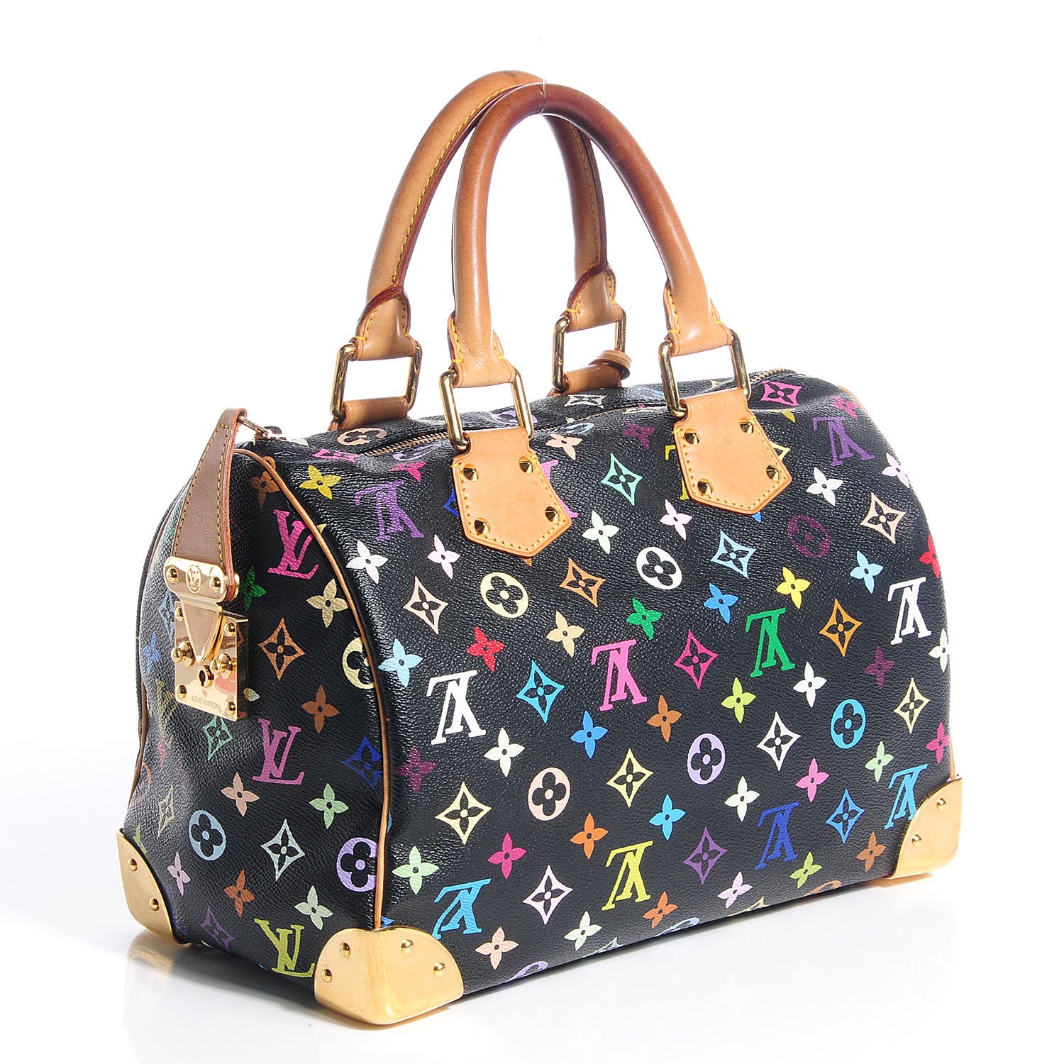 Louis Vuitton Monogram Multicolor Speedy 30 Black 3 of 7