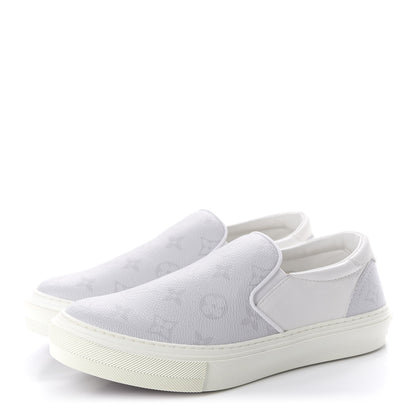 Louis Vuitton Monogram Trocadero Slip On Sneakers 5.5 White 3 of 9