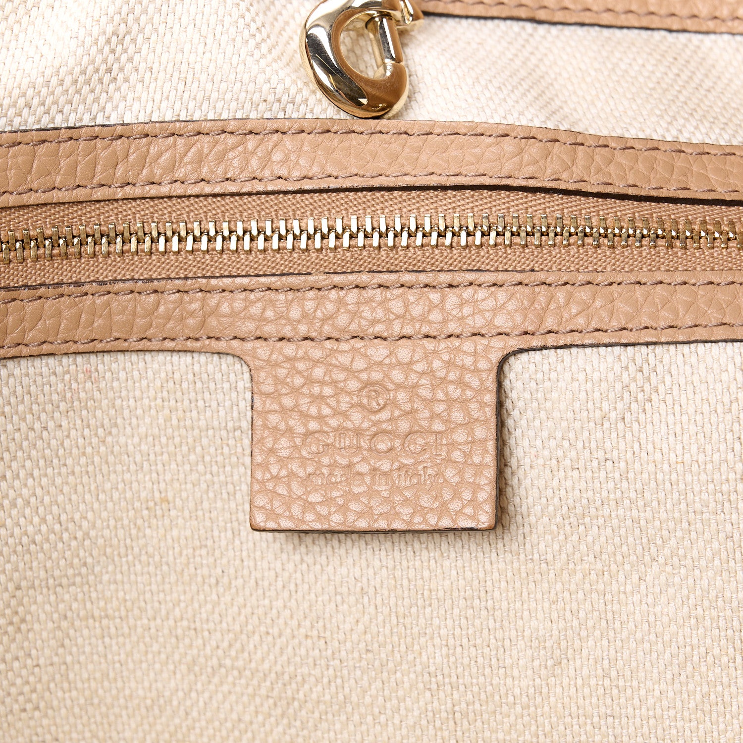 Gucci Pebbled Calfskin Medium Soho Chain Shoulder Bag Camelia 7 of 16