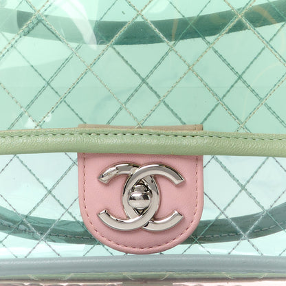 Chanel Lambskin PVC Quilted Mini Coco Splash Flap Blue Green 9 of 17