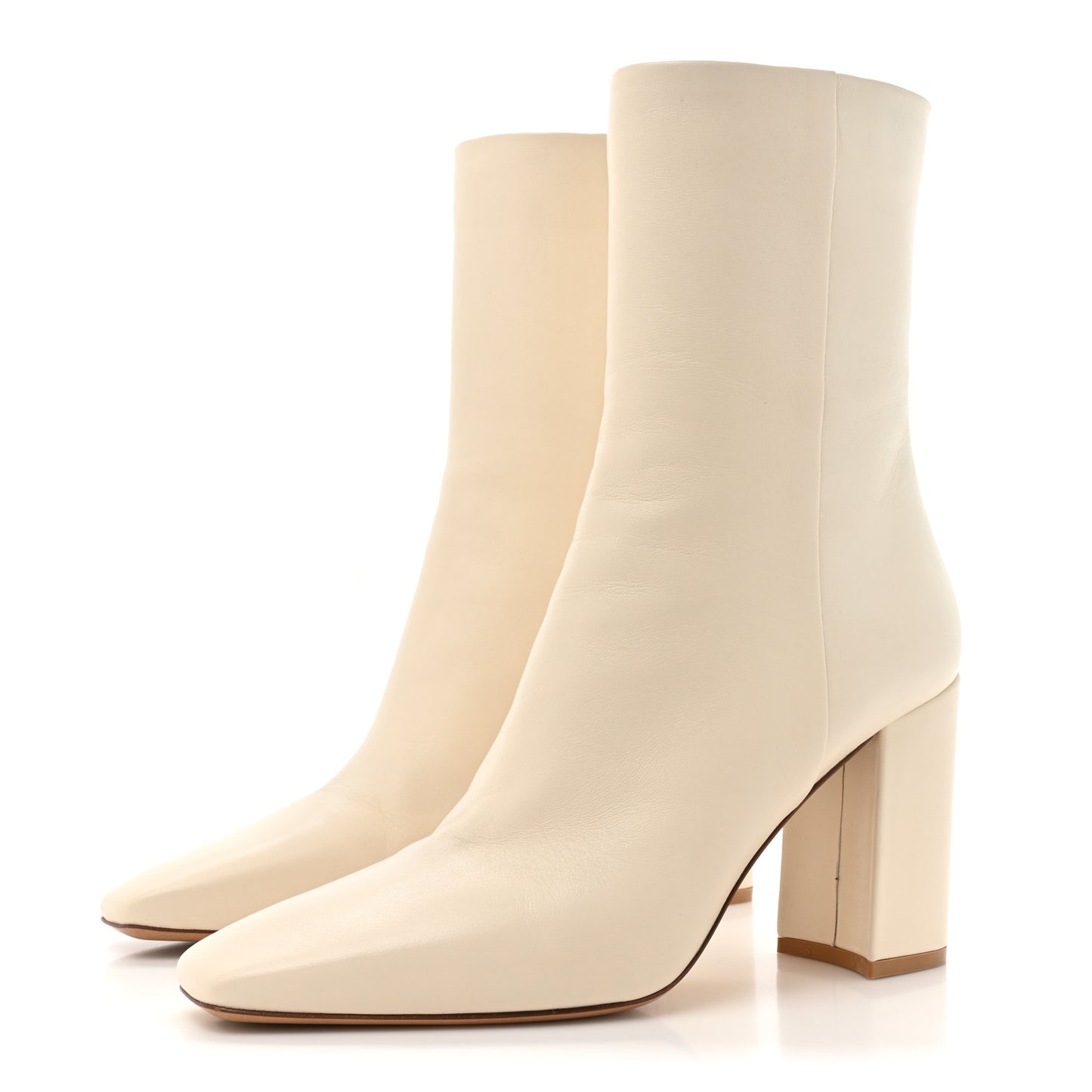 Calfskin Rockstud 90mm Ankle Boots 39 Light Ivory
