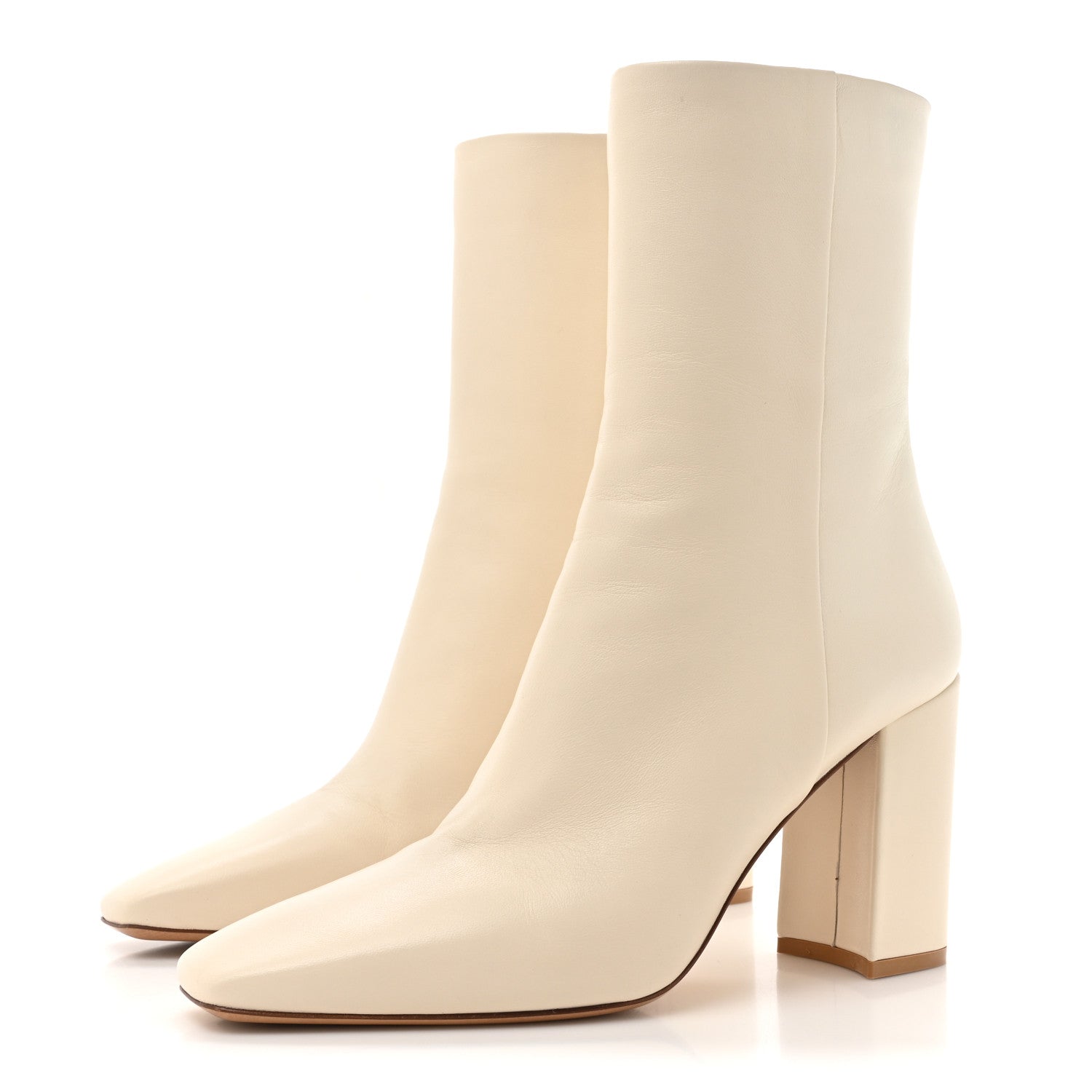 Valentino Garavani Calfskin Rockstud 90mm Ankle Boots 39 Light Ivory 3 of 10