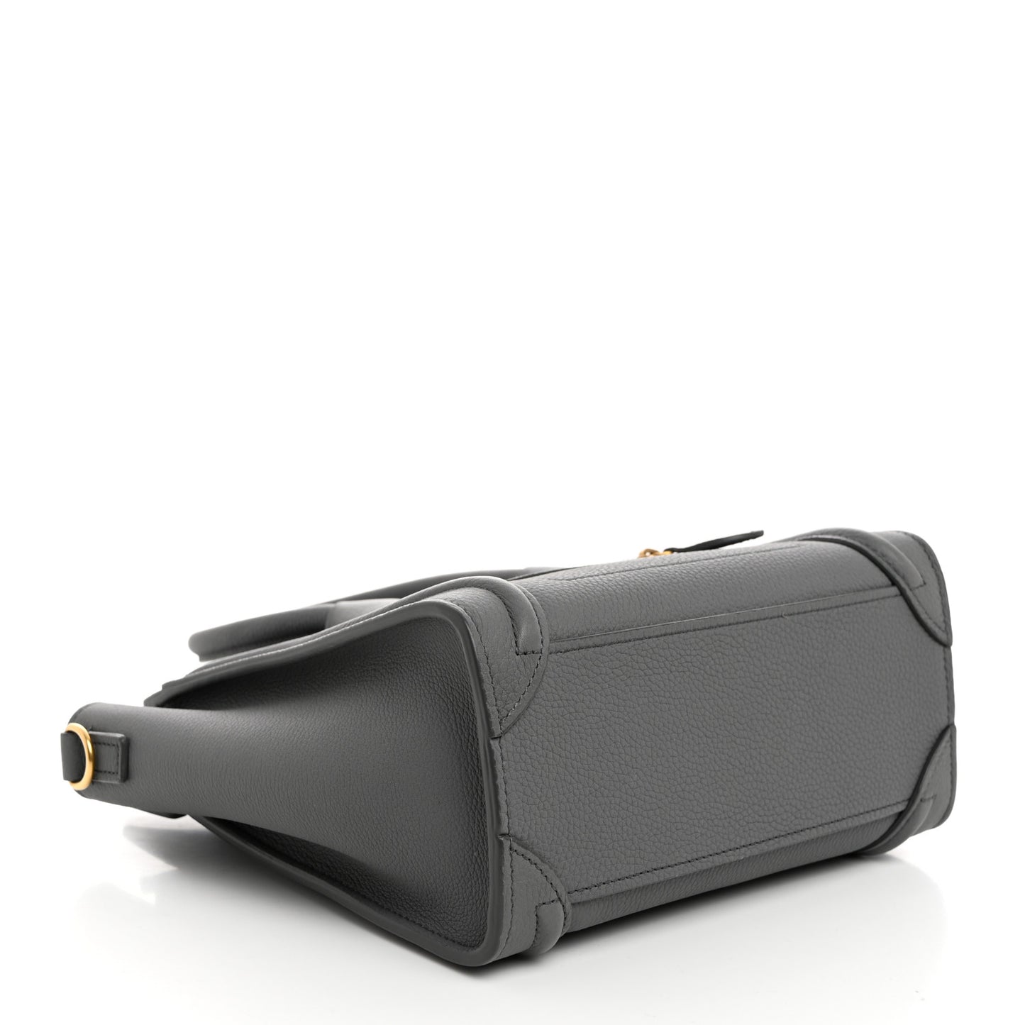 Drummed Calfskin Nano Luggage Kohl
