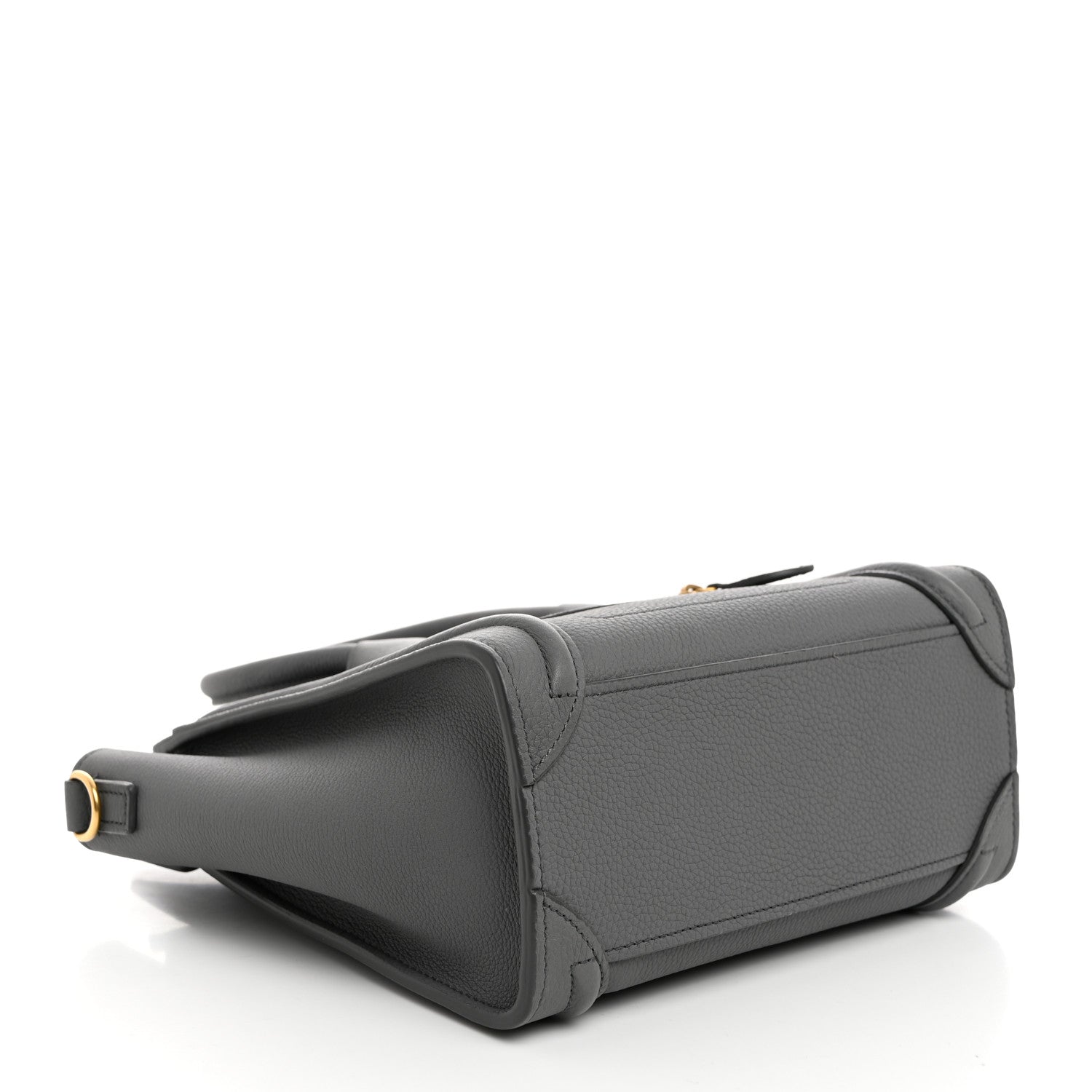 Celine Drummed Calfskin Nano Luggage Kohl 4 of 11