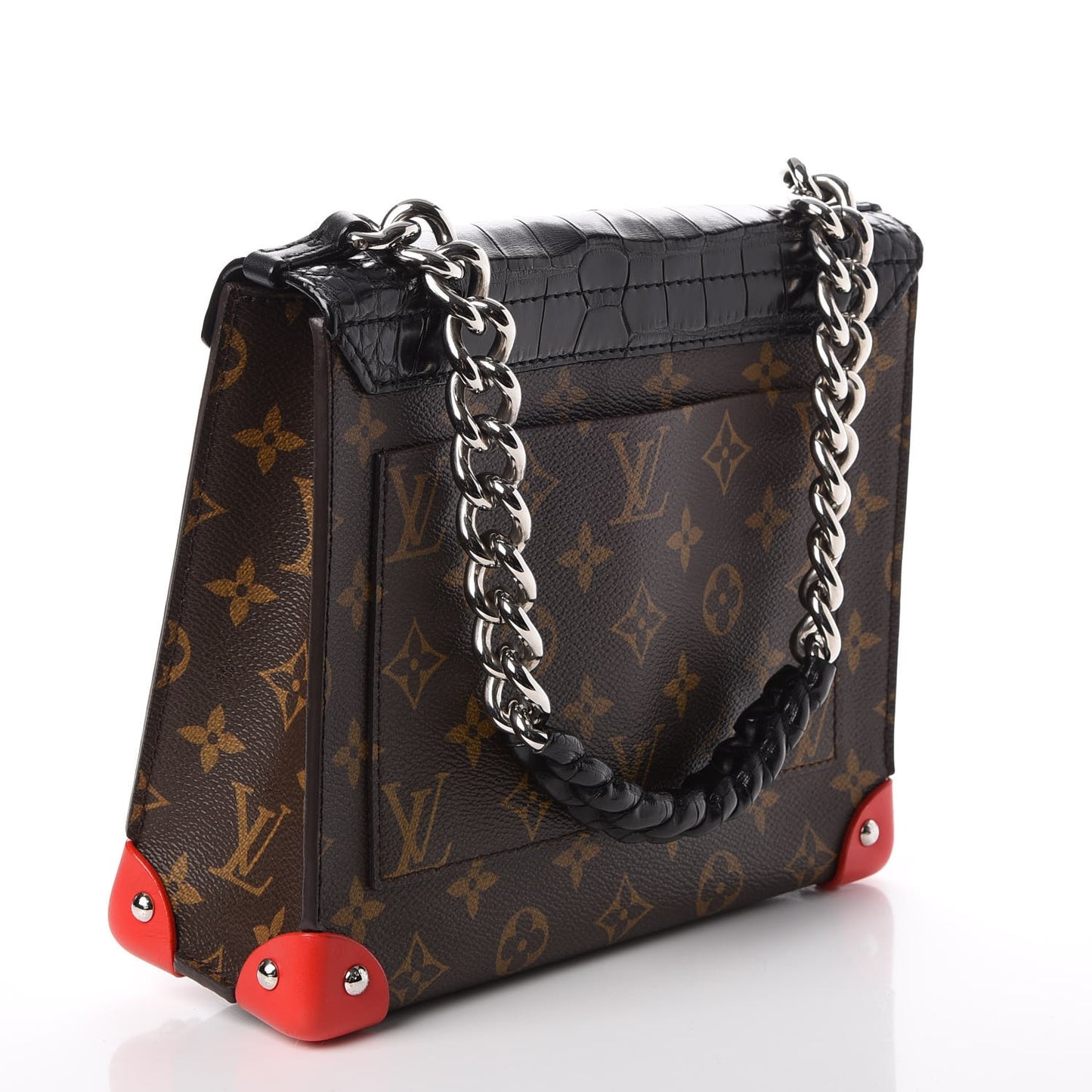 Monogram Crocodile Tribal Chain Mask Bag GM Black