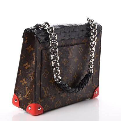 Louis Vuitton Monogram Crocodile Tribal Chain Mask Bag GM Black 3 of 7