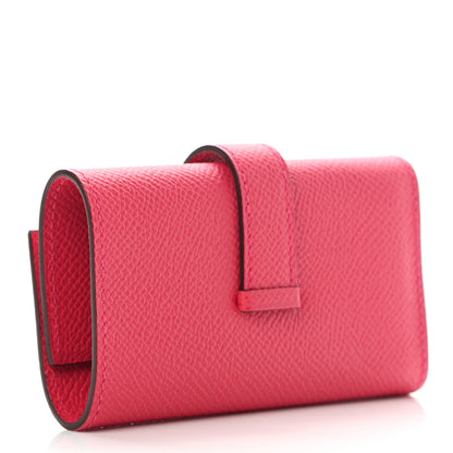 Hermes Epsom Bearn Multicles 4 Key Holder Rose Extreme 3 of 9