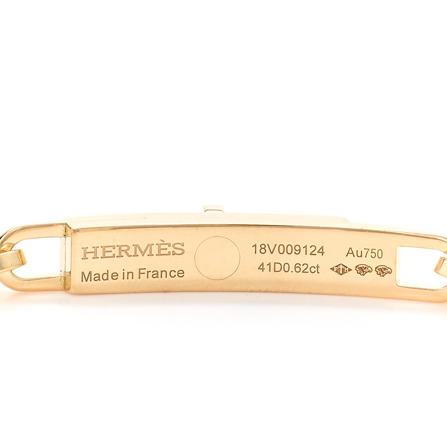 Hermes 18K Yellow Gold Diamond Pave Kelly Chaine Choker Necklace 5 of 6
