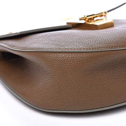 Chloe Grained Lambskin Drew Shoulder Bag Woody Khaki 10 of 11