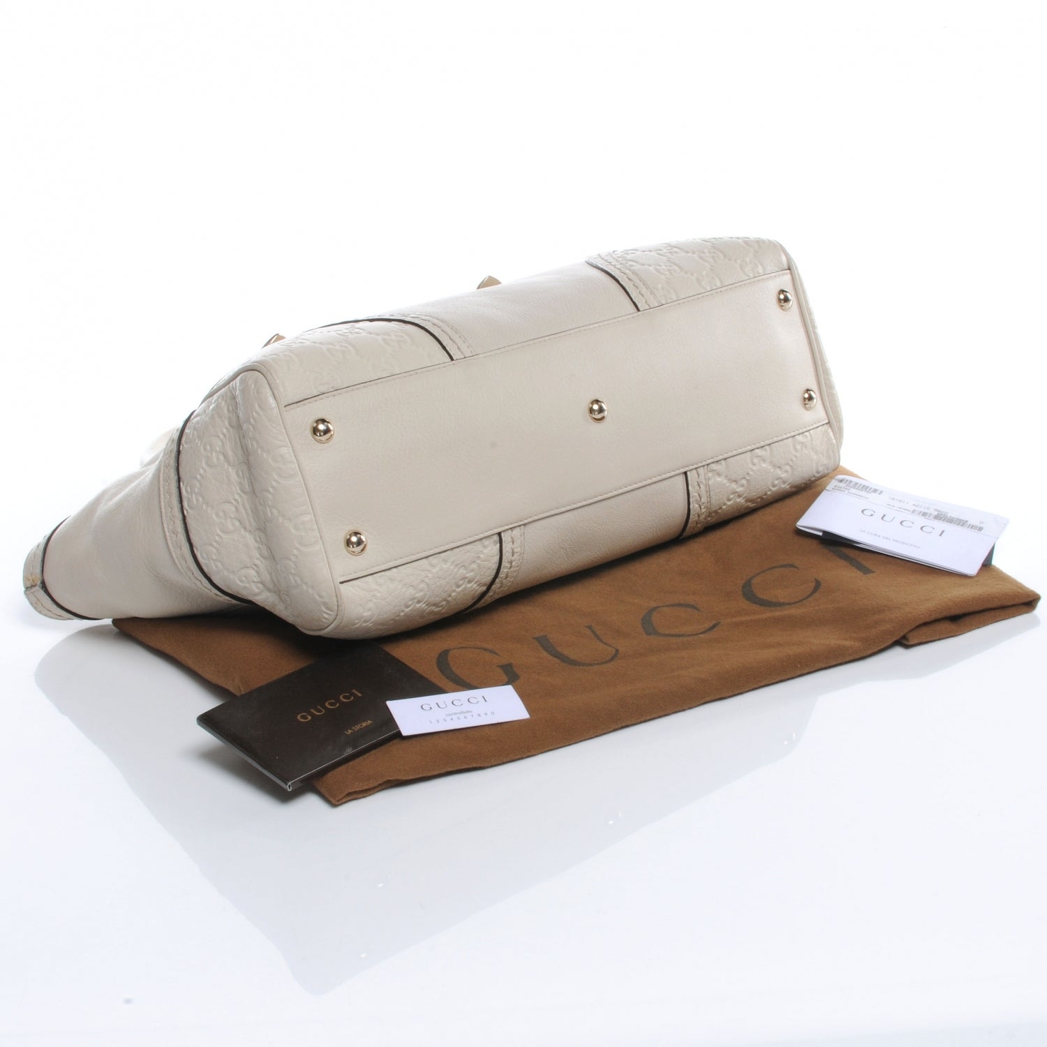 Gucci Guccissima GG Signoria Tote Cream 4 of 7
