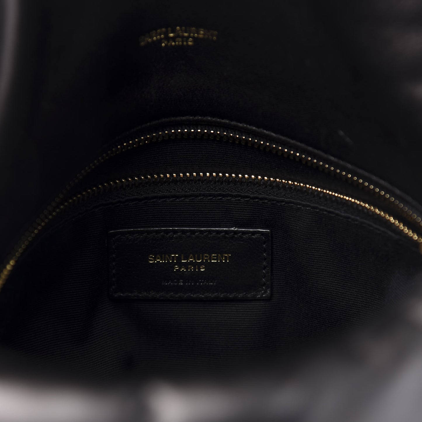 Lambskin Quilted Medium Loulou Puffer Monogram Chain Satchel Black