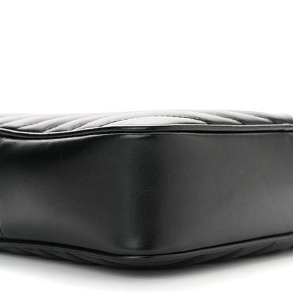 Saint Laurent Calfskin Matelasse Monogram Monochrome Lou Camera Bag Black 8 of 9