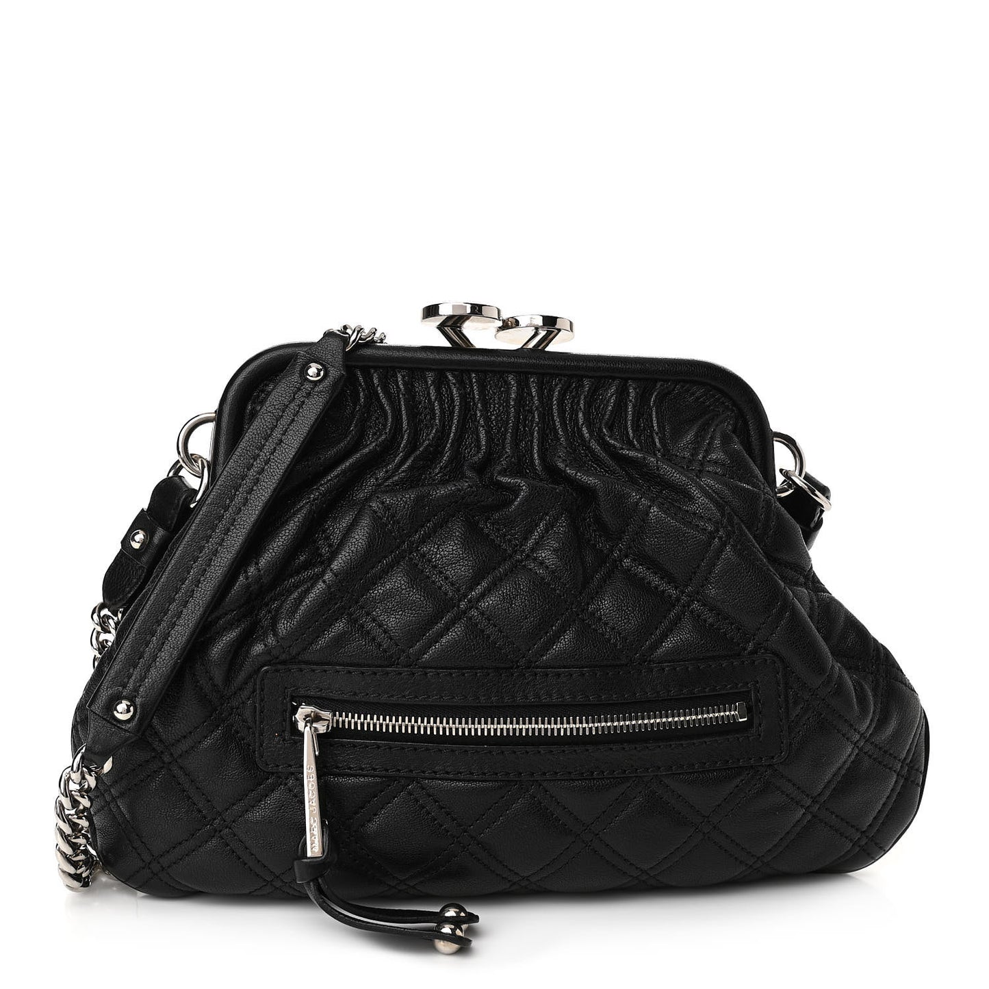 Calfskin Quilted Little Stam Black