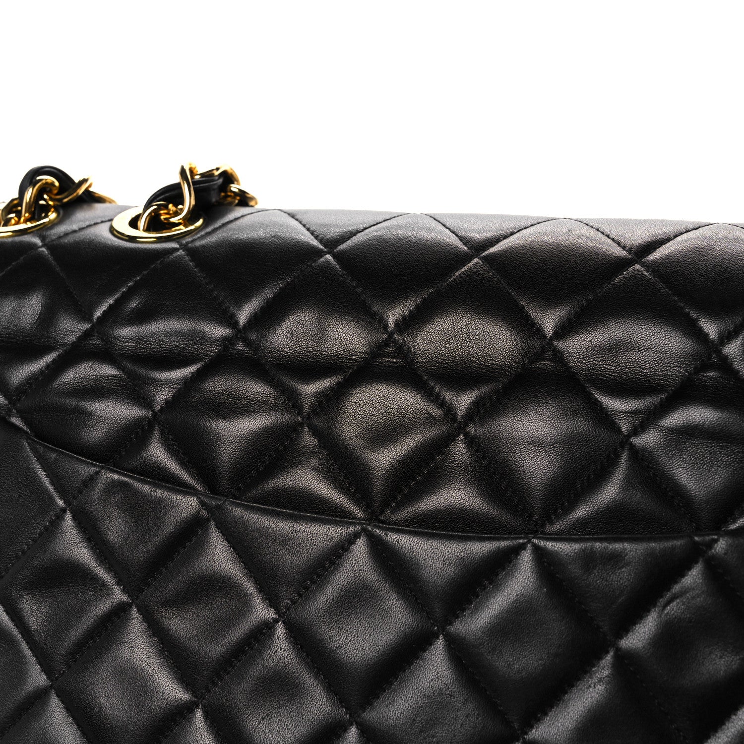 Chanel Lambskin Quilted XL Jumbo Single Flap Black 13 of 16