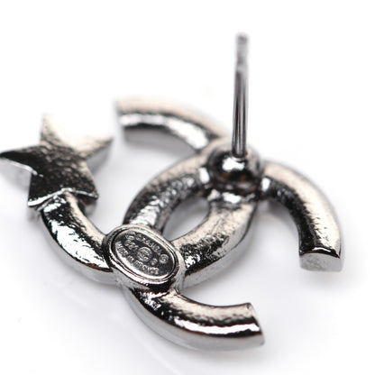 Chanel Crystal CC Starfall Earrings Silver 3 of 6
