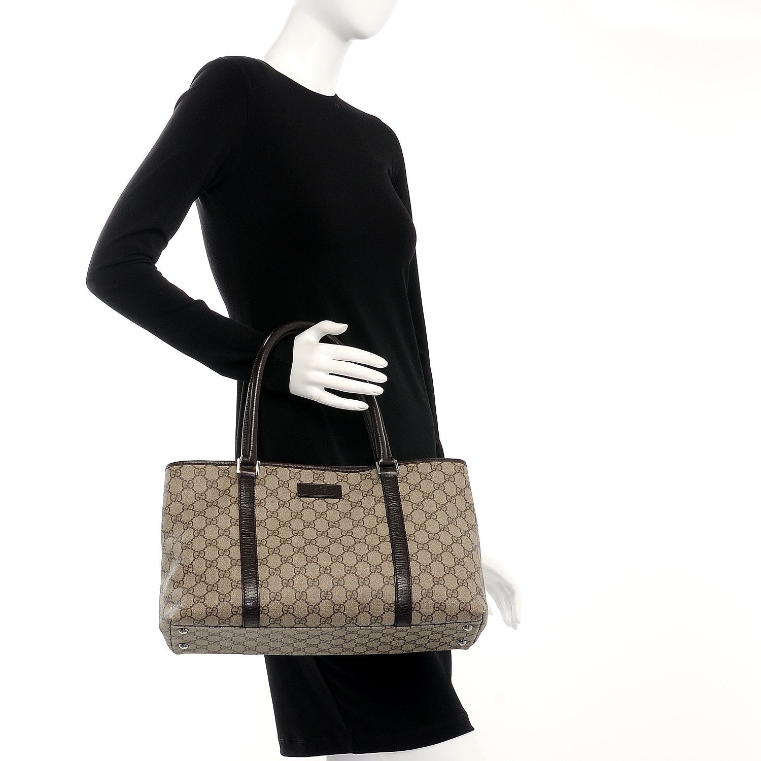 Gucci GG Plus Monogram Medium Joy Tote Dark Brown 2 of 7