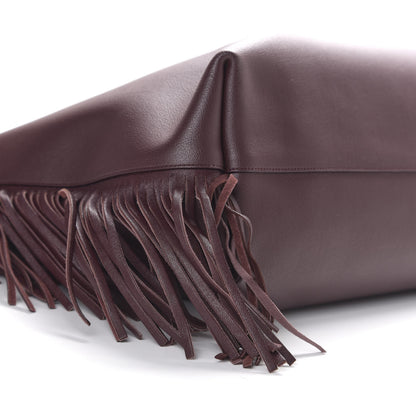 Saint Laurent Calfskin Large Fringe Shopping Tote Amaranto 5 of 10