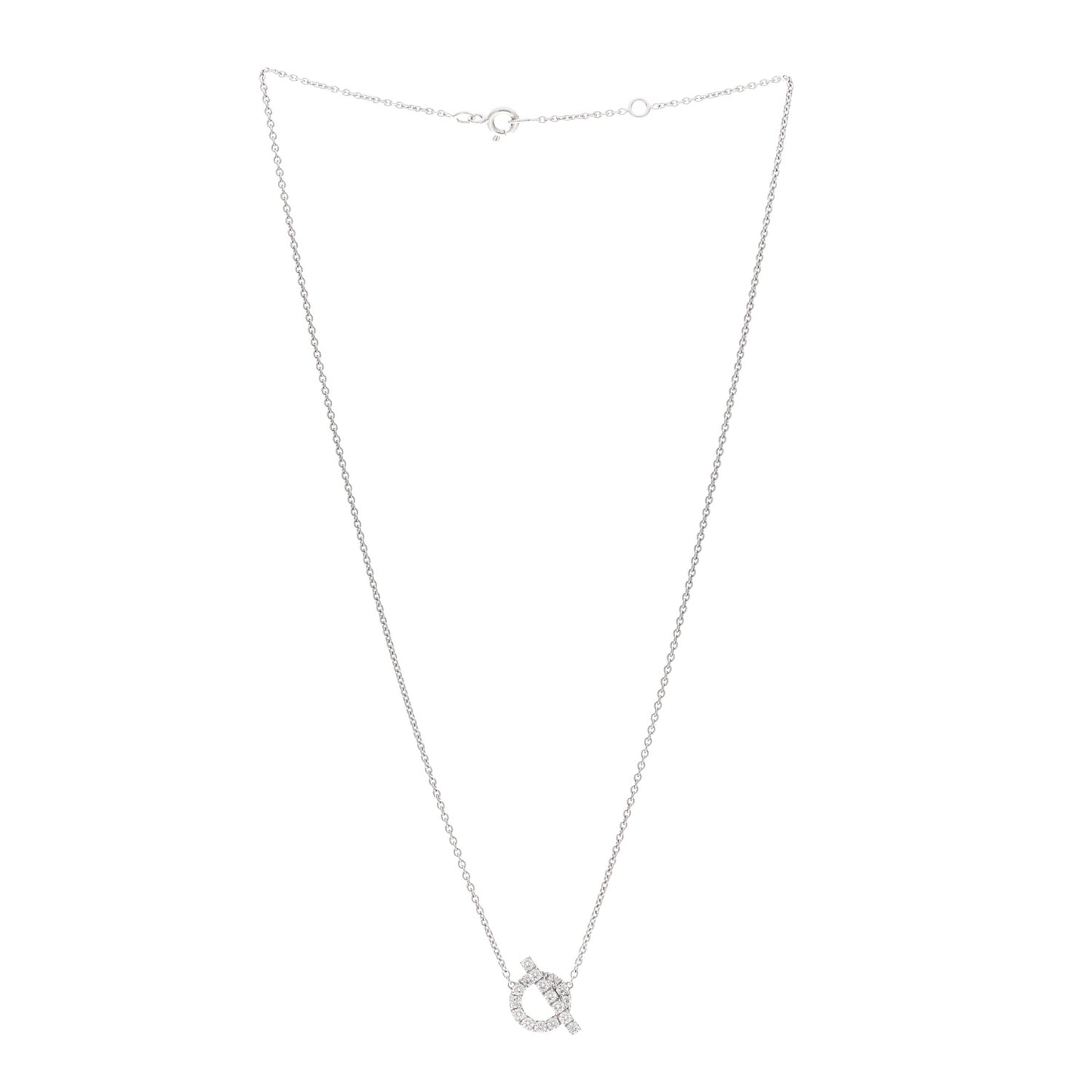 18K White Gold Diamond Finesse Pendant Necklace
