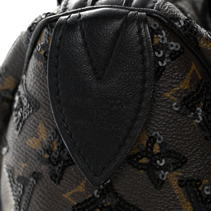 Louis Vuitton Monogram Sequins Eclipse Speedy 28 Black 7 of 11