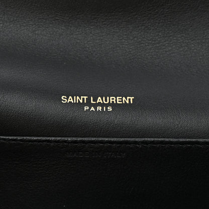 Saint Laurent Crinkled Calfskin Uptown Chain Wallet Black 6 of 11