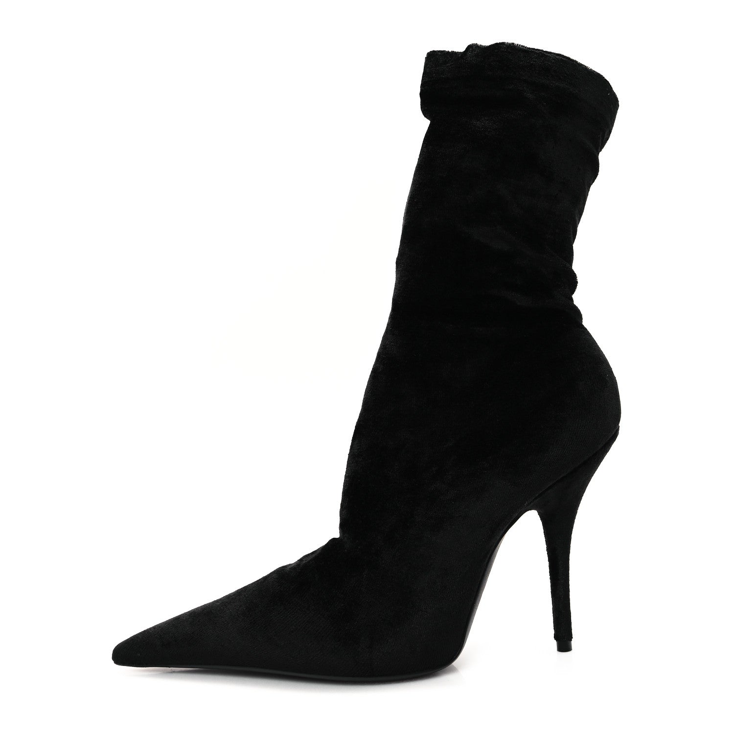 Balenciaga Velvet Spandex Extreme Pointed Toe Knife Ankle Boots 37 Black 1 of 8