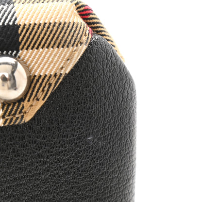 Burberry Goatskin Vintage Check Medium Banner Tote Black 11 of 11