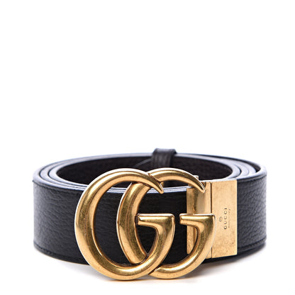 Gucci Calfskin Double G Reversible 37mm Belt 105 42 Black Cocoa 1 of 8