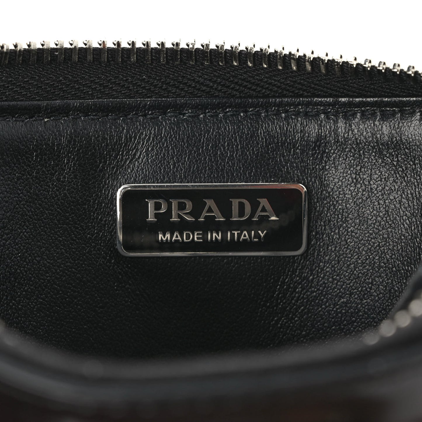 Spazzolato Mini Triangle Chain Crossbody Pouch Black