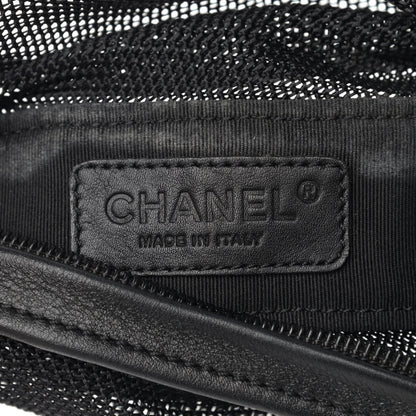 Chanel Mesh Calfskin Sport Tassel Hobo Black 7 of 13