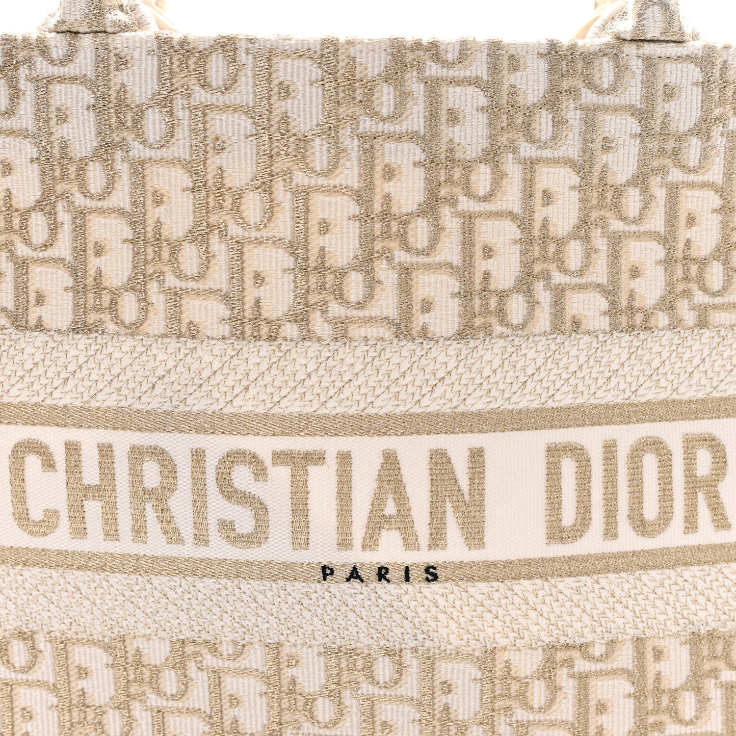 Christian Dior Oblique Medium Book Tote Gold Multicolor 8 of 10