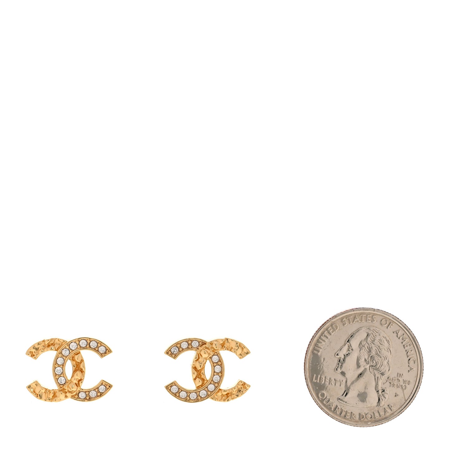Crystal CC Earrings Gold