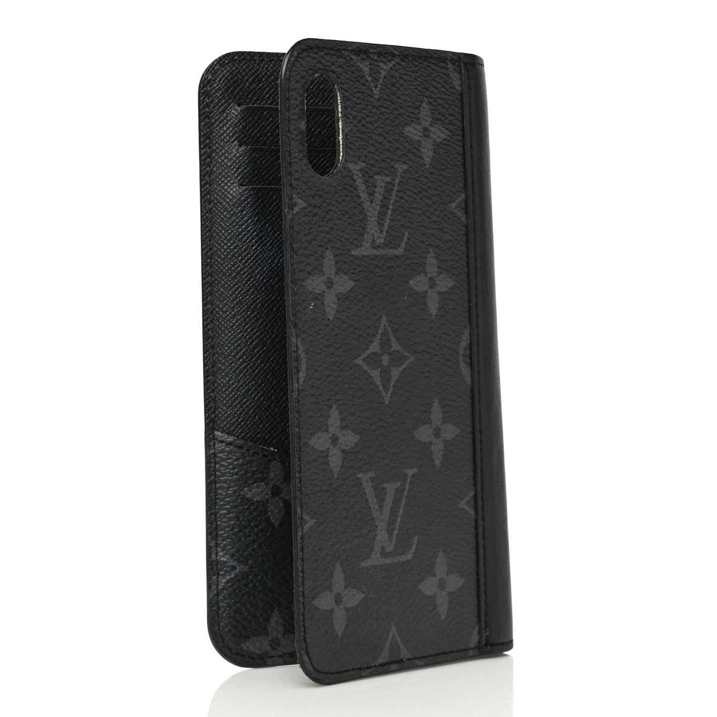 Monogram Eclipse iPhone XS Max Folio Case Black
