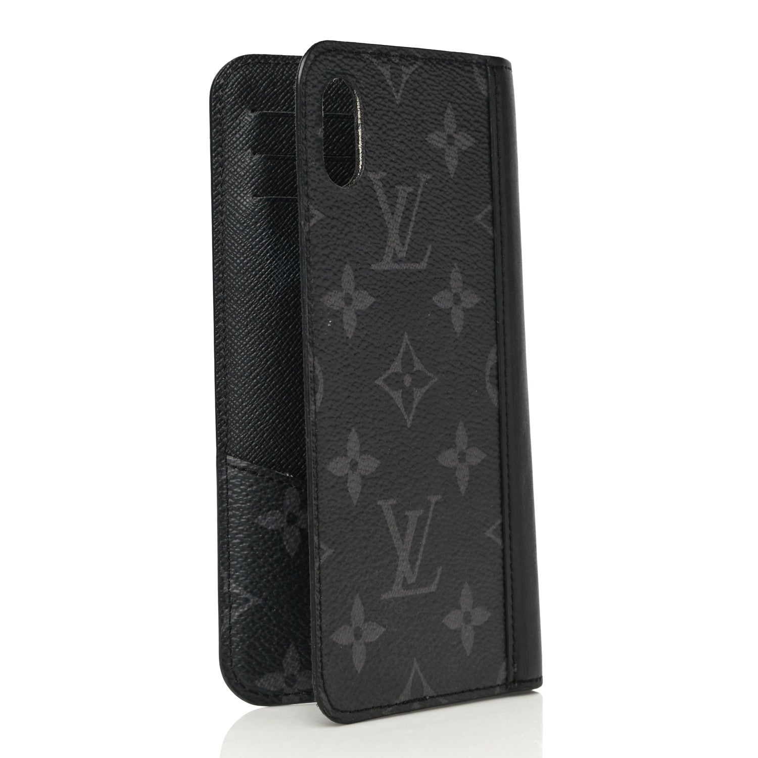 Louis Vuitton Monogram Eclipse iPhone XS Max Folio Case Black 3 of 14