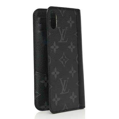 Louis Vuitton Monogram Eclipse iPhone XS Max Folio Case Black 3 of 14