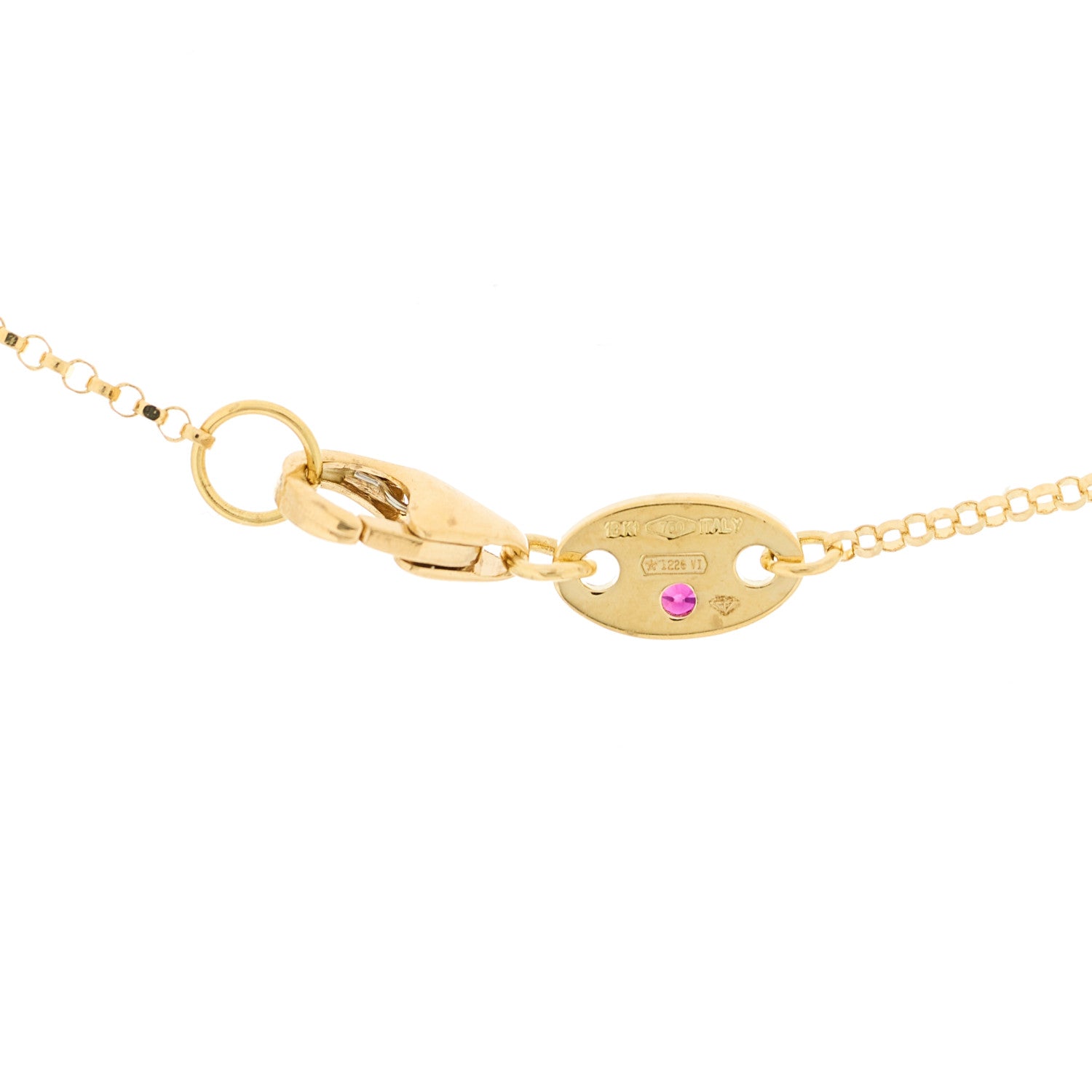 Roberto Coin 18K Yellow Gold Diamond By the Inch Five Station Flower Necklace 4 of 5