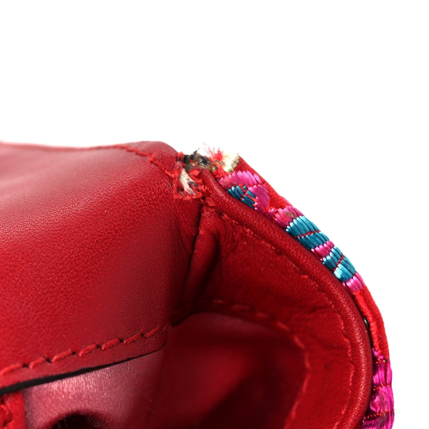 Jacquard Matelasse Floral Medium GG Marmont Shoulder Bag Red